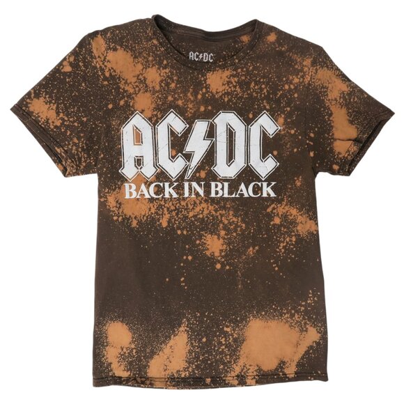 AC/DC Back in Black Bleached Shirt - Picture 1 of 7